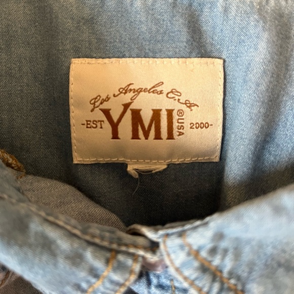 Soft Faded Denim Snap Button Western Shirt - Picture 9 of 9